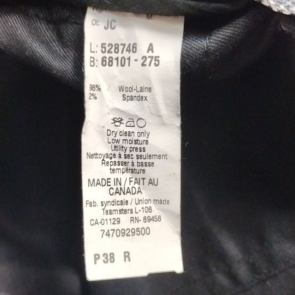 John Varvatos Wool Dark Gray Slacks - Picture 11 of 12